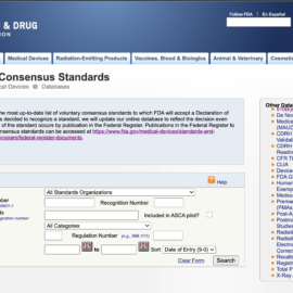 FDA Finally Adds to Fall 2020 Recognized Consensus Standards db for Cycle Update