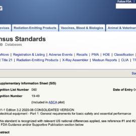 FDA Recognizes IEC 60601-1 Edition 3.2