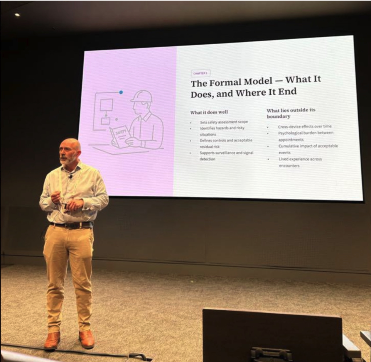 James Pink presenting his keynote